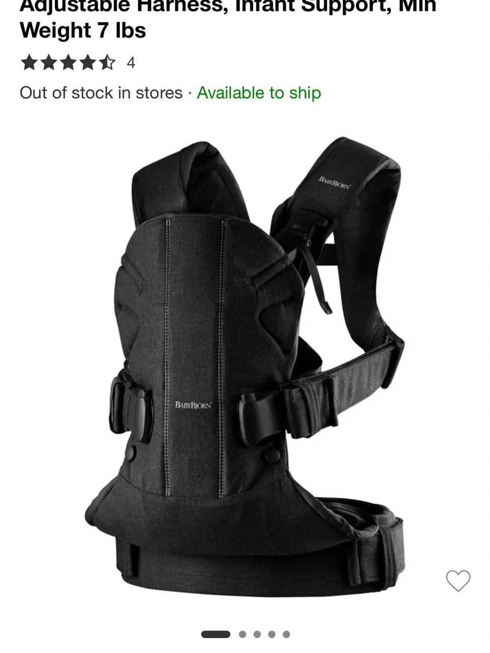 Baby Bjorn Carrier One - Black